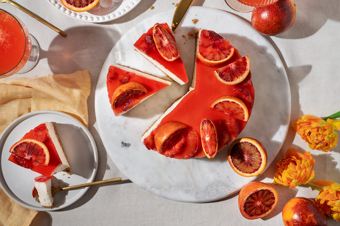 Toorjuustu-jogurtikook veriapelsinidega